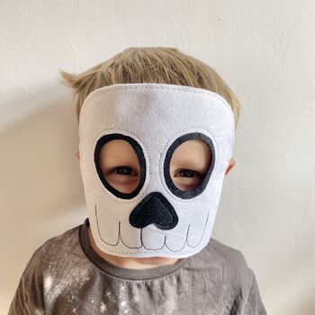 Felt Skull Halloween Skeleton Mask, 4 of 11