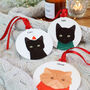 Personalised Christmas Cat, Metal Tree Decoration, thumbnail 9 of 12