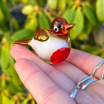 Hand Blown Glass Tiny Robin, 4 of 5