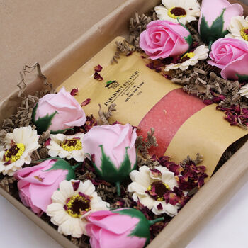 Floral Bath Gift Set For Her With Flower Bath Bombs, 2 of 9