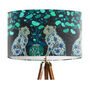 Chinoiserie Leopard Twins On Charcoal Lampshade, thumbnail 4 of 5