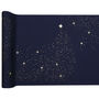 Navy Blue Glitter Christmas Table Runner Two.5m, thumbnail 4 of 5