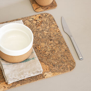 Natural Cork Placemats Set Of Four | Rectangle, 5 of 8