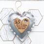 23rd Silver Plate Anniversary Personalised Heart Gift, thumbnail 3 of 3