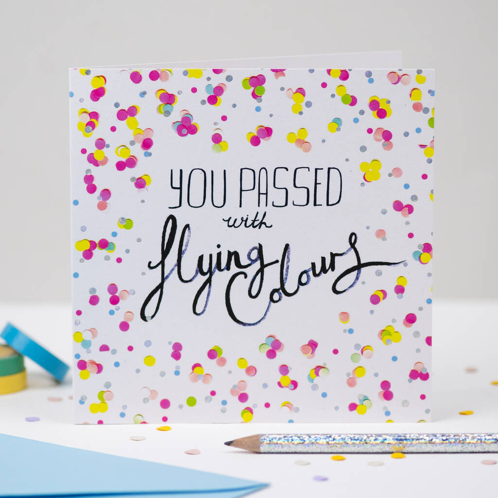 'You Passed With Flying Colours' Greeting Card, 1 of 2