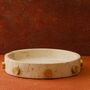 Travertine Tray With Brass Stud Detailing, thumbnail 1 of 2