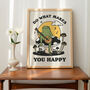 'Do What Makes You Happy' Banjo Frog Print, thumbnail 4 of 7