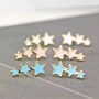 Colourful Enamel Shooting Stars Stud Earrings, thumbnail 6 of 9