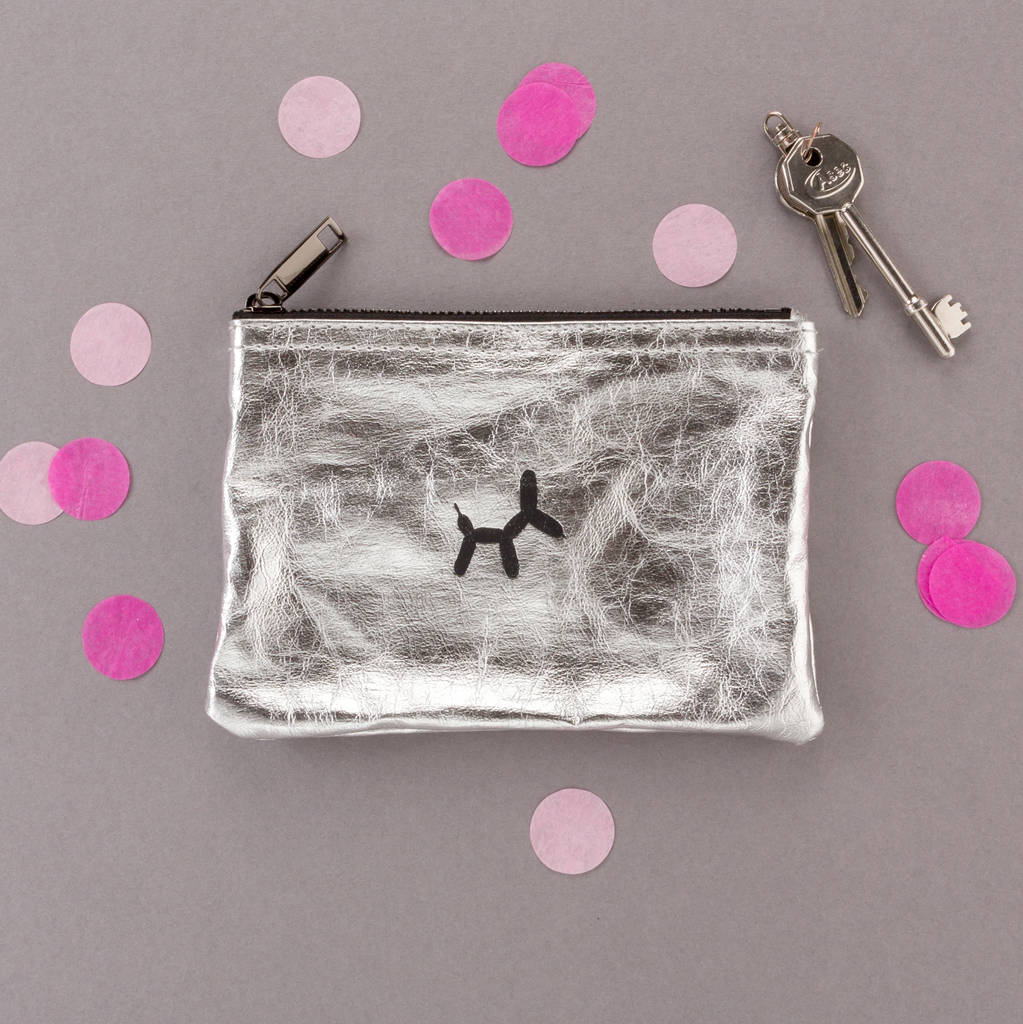Balloon Dog Fido Zipper Pouch Bag By Scissor Monkeys