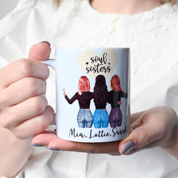 Personalised 'Soul Sisters' Ceramic Mug, 3 of 4