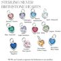 Engraved Necklace With Birthstone Heart Charm, thumbnail 4 of 7