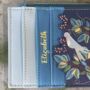 Personalised Bird Zip Credit Card Blue Purse, thumbnail 2 of 5