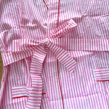 Personalised Stripe Kimono Bathrobe, 2 of 8