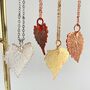 Cottonwood Real Leaf Necklace Small Size, Heart Shaped Natural Leaf, Mothers Day Gift Idea, thumbnail 3 of 11