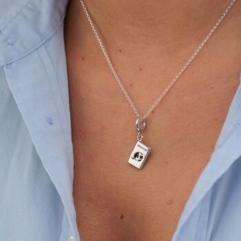 Passport Charm Necklace, Sterling Silver Or Gold Plated, 2 of 12