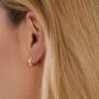 Ravello Huggie Earrings Gold Vermeil, thumbnail 2 of 2
