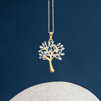 Mixed 9ct Gold Tree Of Life Necklace, 2 of 12