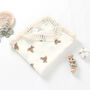 Little Teddy Bear Organic Cotton Muslin Tassel Baby Blanket, thumbnail 1 of 3