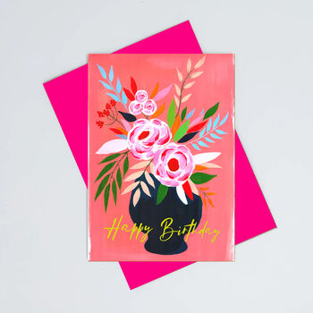 Floral Vase Birthday Card, 2 of 2