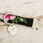 The Chelsea Pink And Black Floral Dog Collar, thumbnail 2 of 4