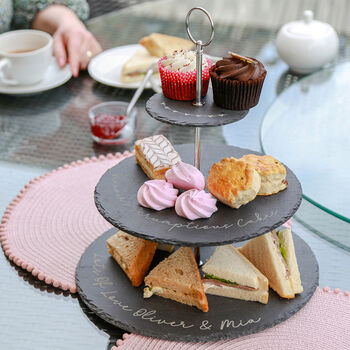 Personalised Scrumptious Cakes Slate Cake Stand, 2 of 4