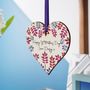 First Mother's Day Floral Heart Hanging Decoration, thumbnail 10 of 10