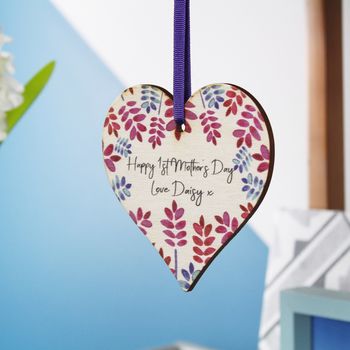 First Mother's Day Floral Heart Hanging Decoration, 10 of 10