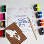 Rocket Mini Fabric Ink Stencil Kit, thumbnail 2 of 11