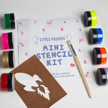 Rocket Mini Fabric Ink Stencil Kit, 2 of 11