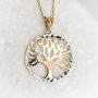 Personalised Solid 9ct Yellow Gold Tree Of Life Necklace, thumbnail 2 of 12