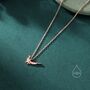 Extra Tiny Pheasant Pendant Necklace In Sterling Silver, thumbnail 7 of 12