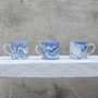 Marbled Blue And White Ceramic Small Coffee Cup, thumbnail 5 of 5