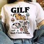'Gosh I Love Felines' Gilf Tshirt, thumbnail 1 of 3