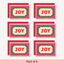 Pack Of Six Retro Joy Christmas Cards, thumbnail 6 of 6