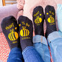 Personalised Couples Bee Socks, thumbnail 1 of 4