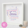 Personalised Retirement Word Art Gift For Her, thumbnail 1 of 6