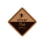 Square Cork Coaster 'Let's Get Piste' | Homeware | Tableware | Ski | Skiing Accessory | Montains, thumbnail 2 of 2
