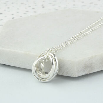 60th Birthday Sterling Silver Ring Necklace, 2 of 6