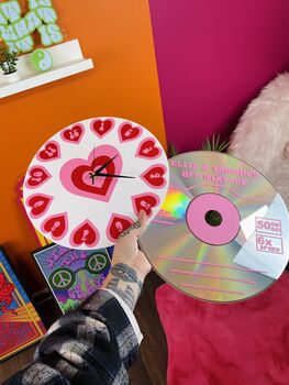 Personalised Couples Names CD Style Mixtape Laser Disc, 7 of 7