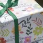 Birthday Floral Wrapping Paper, thumbnail 2 of 3