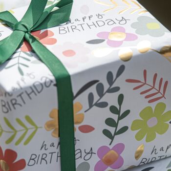 Birthday Floral Wrapping Paper, 2 of 3