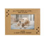 Personalised Dog Photo Frame – 6x4 Oak Landscape Frame For Pet Lovers, thumbnail 4 of 5