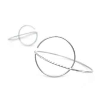 Subatomic Double Hoop Earrings | Stainless Steel Hoops, 2 of 7