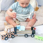 Personalised Safari Jeep Toy With Trailer And Animals, thumbnail 2 of 5