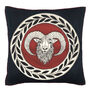 Aries Hand Embroidered Zodiac Cushion, thumbnail 2 of 3