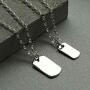 Sterling Silver Medium Solid Dog Tag Necklace, thumbnail 4 of 8