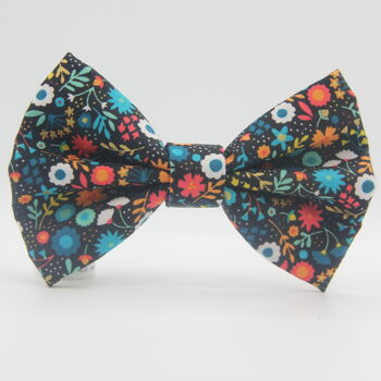 Multicoloured Floral Dog Bow Tie, 2 of 8