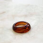 Amber Coloured Resin Ring, thumbnail 2 of 9