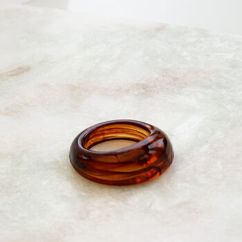 Amber Coloured Resin Ring, 2 of 9