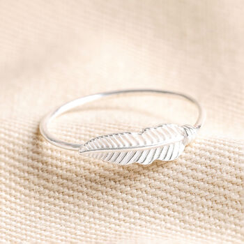 Sterling Silver Feather Ring, 2 of 5